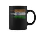 Vintage Indian Cricket Lover Print Swaraj Tiranga India Flag Coffee Mug