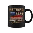 Vintage Retired 2024 Not My Problem Anymore American Flag Coffee Mug