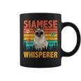 Vintage Retro Siamese Whisperer Cat Sunglasses Lover Coffee Mug