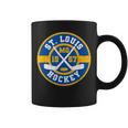 Vintage Stlouis Ice Hockey Bleed Blue Sticks Coffee Mug