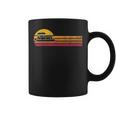 Vintage Style Pontoon Boat Silhouette Retro Boating 90S Coffee Mug