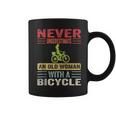 Vintage Never Underestimate An Old Woman With A Bicycle Cute Coffee Mug