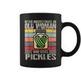 Vintage Never Underestimate An Old Woman Who Loves Pickles Coffee Mug