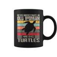 Vintage Never Underestimate An Old Woman Who Loves Turtles Coffee Mug