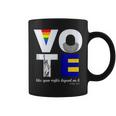 Vote Dissent Collar Statue Of Liberty Pride Flag Equality Coffee Mug
