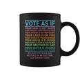 Vote As If Your Skin Is Not White Human's Rights Apparel Coffee Mug