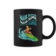 Wave Rider Surf Beach Day Hippie Wavey Retro 70S Surfer Boy Coffee Mug