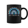 We Wear Blue For Autism Awareness Cute Rainbow Autistic Coffee Mug