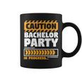 Wedding Groomsmen Caution Bachelor Party In Progress Coffee Mug