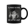 Werewolf Ripping Off Alpha Wolf Meme I'll Protect You Kitten Coffee Mug