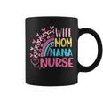 Wife Mom Nana Nurse Nurses Day Leopard Rainbow Coffee Mug