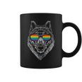 Wolf Rainbow Flag Sunglasses Lgbt Gay Pride Coffee Mug