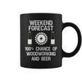 Woodworking Weekend Forecast Beer Coffee Mug