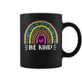 In A World Where You Can Be Anything Be Kind Leopard Rainbow Coffee Mug