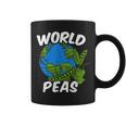World Peas Pun Peace On Earth Globe Pea Pods Coffee Mug