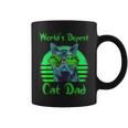 World's Dopest Cat Dad Cat Dad Weed Stoner Marijuana Coffee Mug