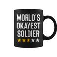 Worlds Okayest Soldier Usa Military Army Hero Soldier Coffee Mug