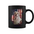 Yellow Labrador Labs Patriotic American Flag Dog 4Th Of July Coffee Mug