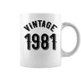 43Rd Birthday Awesome Since 1981 Decorations Vintage Retro Coffee Mug