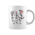 American Flag Dancing Skeleton 4Th Of July Skeleton Coffee Mug