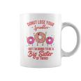 Big Sister Of Twins Baby Announcement Twin Girls Baby Reveal Coffee Mug