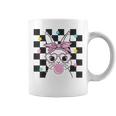 Cute Bunny With Bandana Glasses Bubblegu Easter Rabbit Girl Coffee Mug
