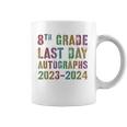 Diy Eighth Grade Autographs 2024 Last Day Signature Coffee Mug