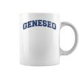 Geneseo New York Varsity Style Vintage Grey Coffee Mug
