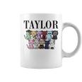 Girl Retro Taylor First Name Personalized Groovy Birthday Coffee Mug