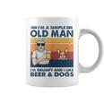 Grumpy Old Man Like Beer And Dogs Red Chihuahua Grandpa Coffee Mug