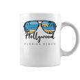 Hollywood Beach Florida Palm Tree Sunglasses Souvenir Coffee Mug