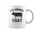 I'd Smoke That Pig Bbq Grillmasters Fathers Grilling Coffee Mug