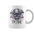 I'm Fine Skull Rainbow Coffee Mug