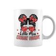 Little Miss Sweet Heart Messy Bun Valentine's Day Girl Girls Coffee Mug