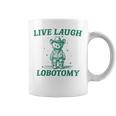 Live Laugh Lobotomy Retro Cartoon Bear Meme Coffee Mug