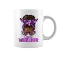 Lupus Warrior Afro Messy Bun Black Lupus Awareness Coffee Mug