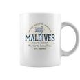 Maldives Retro Style Vintage Maldives White S Tassen