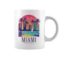 Miami Florida Vintage Retro Skyline Palm Trees Souvenir Coffee Mug
