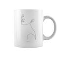 New Face One Line Drawing Portrait Modern White Woman Coffee Mug