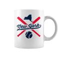 New York Baseball Vintage State Pride Love City Red Coffee Mug