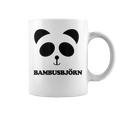 Panda-Gesicht Tassen Bambusbjörn, Witzig & Unisex Weiß