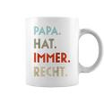 Papa Hat Immer Recht Lustige Idee Zumatertag Raglan Tassen