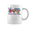 Peace Love Dogs Tie Dye Dog Paw Dog Mom Cute Mother's Day Coffee Mug