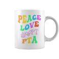 Peace Love Pta Retro Parent Teacher Association Groovy Back Coffee Mug