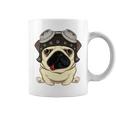 Pug Dog Wearing Steampunk Aviator Helmet Coffee Mug