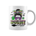 I Put The Boo In Boujie Skull Messy Bun Leopard Halloween Coffee Mug
