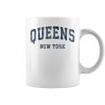 Queens New York Ny Vintage Varsity Sports Navy Coffee Mug