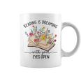 Reading Is Dreaming With Your Eyes Open Bookworm Librarian Coffee Mug