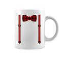 Red Buffalo Plaid Bow Tie And Suspenders Coffee Mug