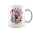 Retro Groovy Easter Vibes Smile Face Rabbit Bunny Girl Coffee Mug